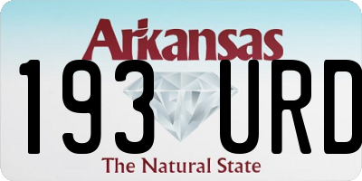 AR license plate 193URD