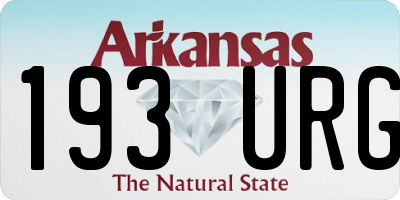 AR license plate 193URG
