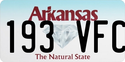AR license plate 193VFC