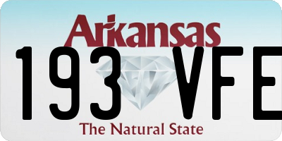 AR license plate 193VFE
