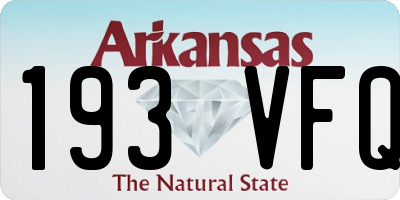 AR license plate 193VFQ
