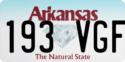 AR license plate 193VGF
