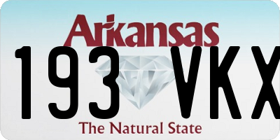 AR license plate 193VKX