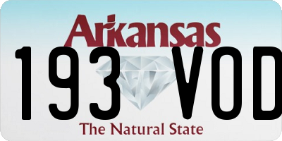 AR license plate 193VOD