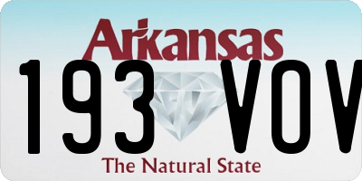 AR license plate 193VOV