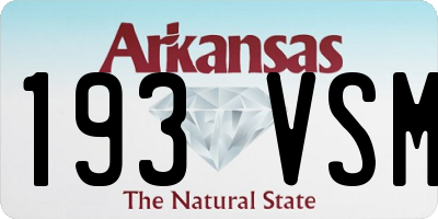 AR license plate 193VSM