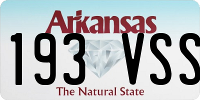AR license plate 193VSS