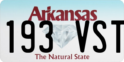 AR license plate 193VST
