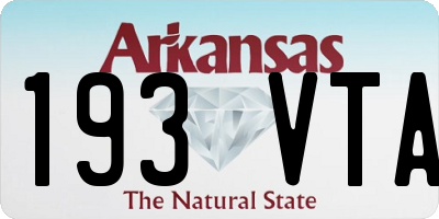 AR license plate 193VTA