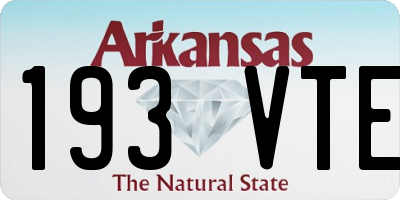 AR license plate 193VTE
