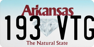 AR license plate 193VTG