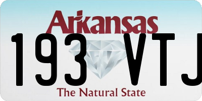 AR license plate 193VTJ