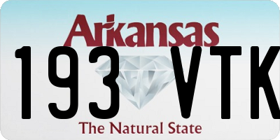 AR license plate 193VTK