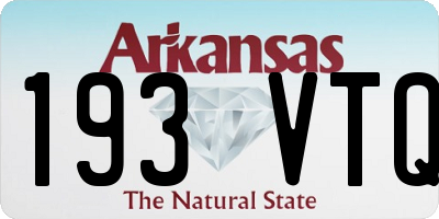 AR license plate 193VTQ