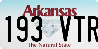 AR license plate 193VTR