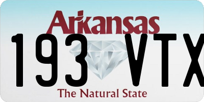 AR license plate 193VTX