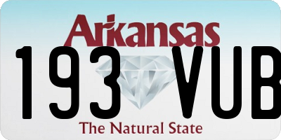 AR license plate 193VUB