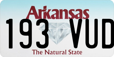 AR license plate 193VUD