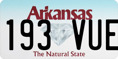AR license plate 193VUE