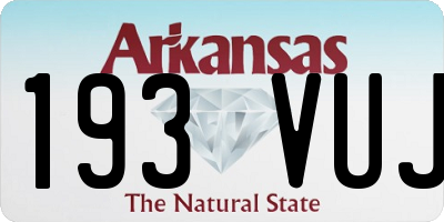AR license plate 193VUJ
