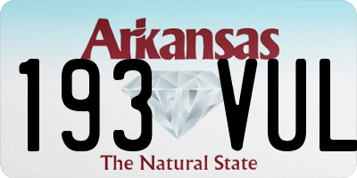 AR license plate 193VUL