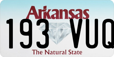 AR license plate 193VUQ
