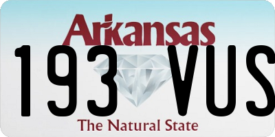 AR license plate 193VUS