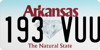 AR license plate 193VUU