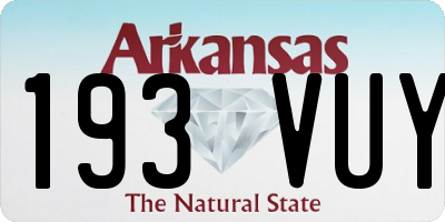AR license plate 193VUY