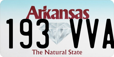 AR license plate 193VVA