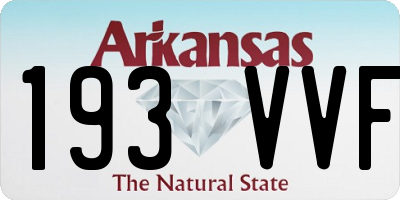 AR license plate 193VVF