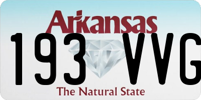AR license plate 193VVG