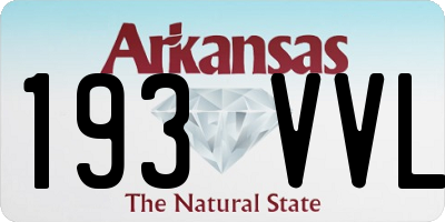 AR license plate 193VVL