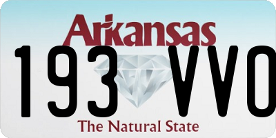 AR license plate 193VVO