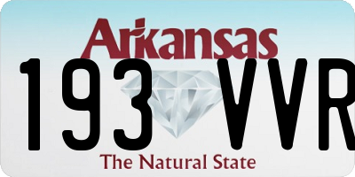 AR license plate 193VVR