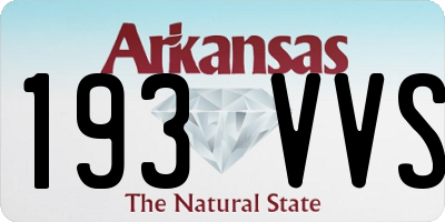 AR license plate 193VVS