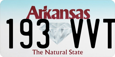 AR license plate 193VVT