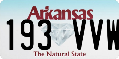 AR license plate 193VVW