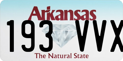 AR license plate 193VVX