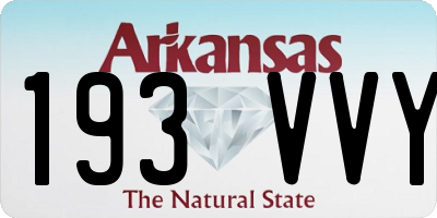 AR license plate 193VVY