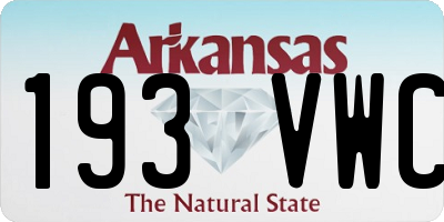 AR license plate 193VWC