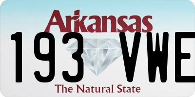 AR license plate 193VWE