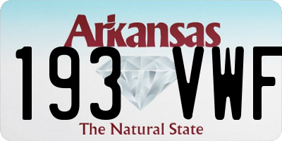 AR license plate 193VWF