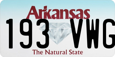AR license plate 193VWG