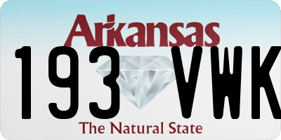 AR license plate 193VWK
