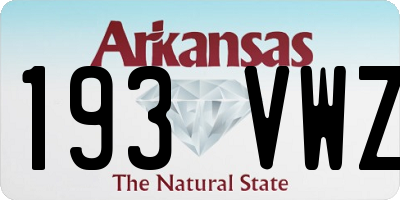 AR license plate 193VWZ