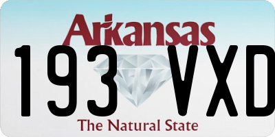 AR license plate 193VXD