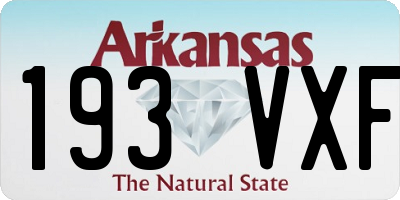 AR license plate 193VXF