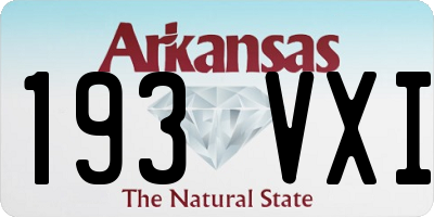 AR license plate 193VXI