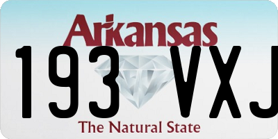 AR license plate 193VXJ